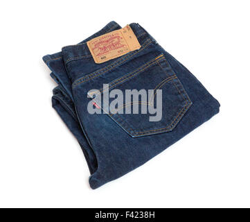 Levi 501 classic jeans denim Foto Stock