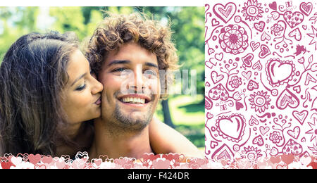 Immagine composita della cute valentines giovane Foto Stock