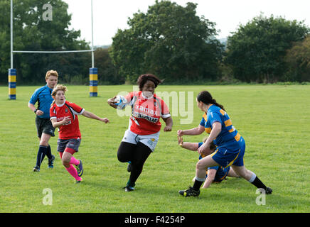 Donna il Rugby a livello di club, Leamington Spa, Regno Unito Foto Stock