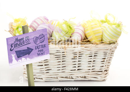 Immagine composita di uovo di pasqua segno di suoneria Foto Stock