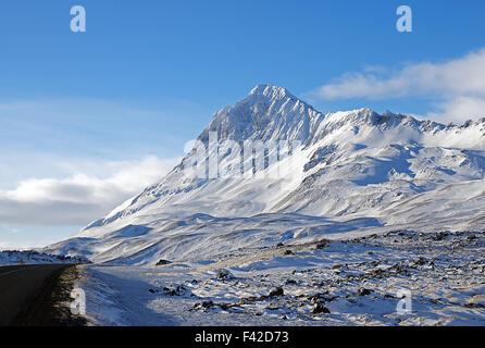 Winterscenery nel nord dell'Islanda Foto Stock