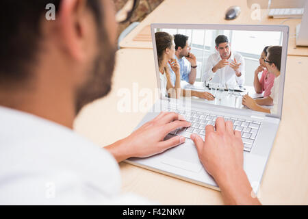 Immagine composita di incontro di conferenza Foto Stock