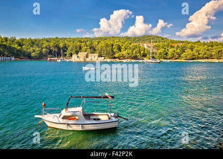 Stari Grad sulla isola di Hvar vista fronte mare Foto Stock