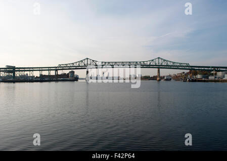 Tobin ponte sul fiume mistico, Boston, Massachusetts, STATI UNITI D'AMERICA Foto Stock