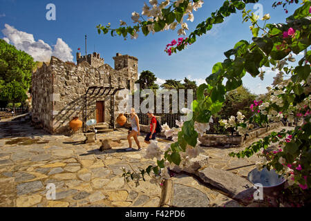 Parte interna e bastioni di San Pietro, Castello di Bodrum Città, Provincia di Muğla, Turchia Foto Stock
