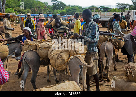 Etiope Scena di mercato Foto Stock