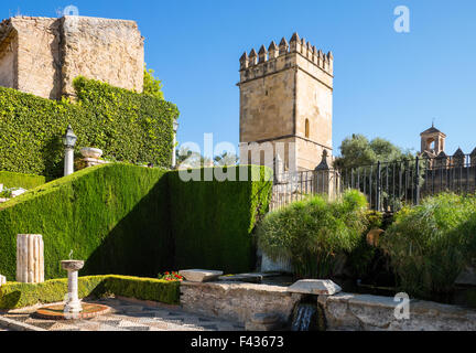 Spagna, Cordoba, le torri di Alcazar dei Re Cristiani Foto Stock