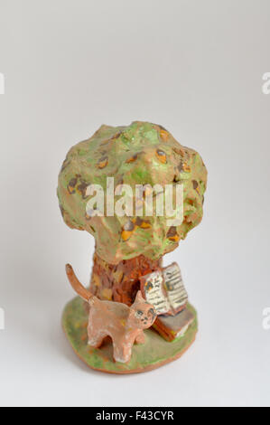 Ceramica decorativa figurine. Russia, Lyubertsy, bambini creative Studio. Foto Stock