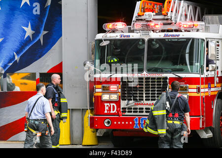 Dieci house la stazione dei vigili del fuoco di New York Foto Stock