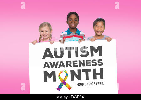 Immagine composita di alunni elementari sorridente Foto Stock