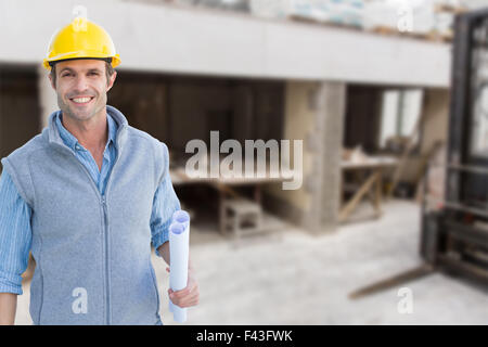 Immagine composita di felice architetto Foto Stock