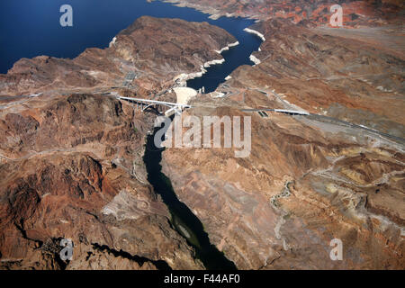 Vista aerea della Diga di Hoover Foto Stock