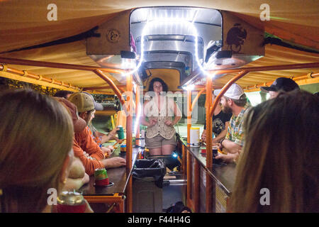 Incredibile tour in bicicletta dei pub ad Asheville, North Carolina Foto Stock