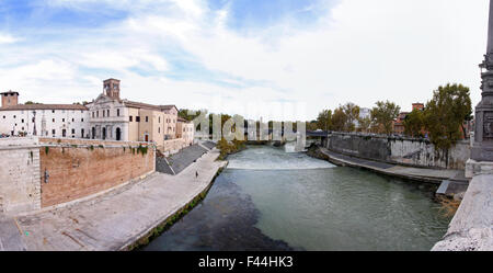 Ponte Palatino Roma Foto Stock