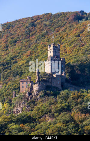 Burg Sooneck castello, Niederheimbach, Rheingau, il Patrimonio Mondiale UNESCO Valle del Reno superiore e centrale Foto Stock