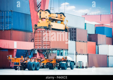Contenitore di carico e scarico Foto Stock