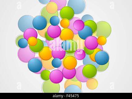 Colorate vettore astratto sfondo cerchi Foto Stock