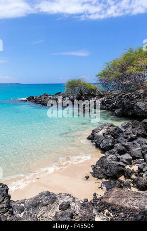 Famosa in tutto il mondo Hapuna Beach, Kohala Coast, Hawai'i, STATI UNITI D'AMERICA Foto Stock