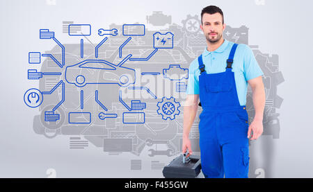 Immagine composita di aggiustatore con toolbox Foto Stock