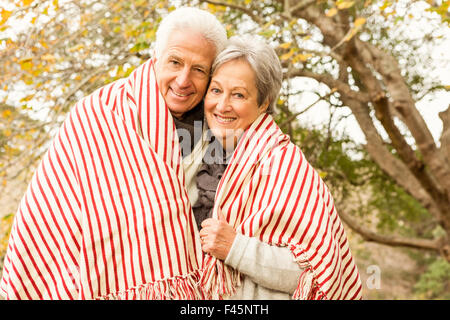 Coppia senior nel parco Foto Stock