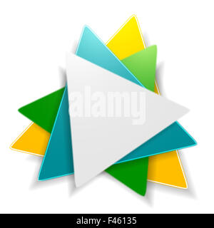 Abstract triangolo brillante logo design Foto Stock
