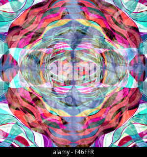 Abstract luminoso colorato con diversi elementi geometrici Foto Stock