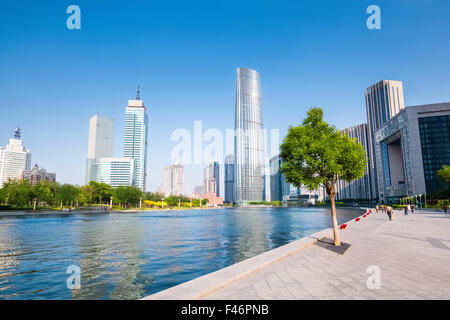 Tianjin Fiume Haihe scenario Foto Stock