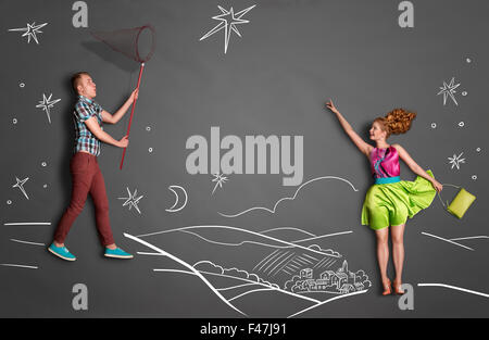 La cattura di stelle. Foto Stock