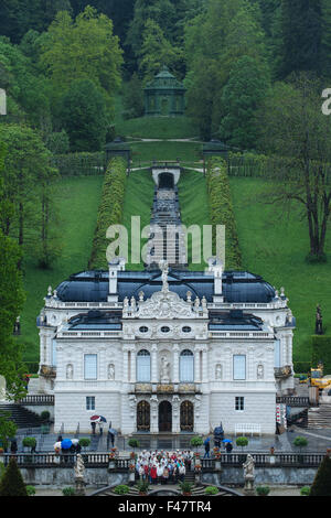Linderhof palace con padiglione musicale Foto Stock