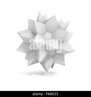 Geometrica astratta oggetto 3d più variazioni di poliedro in questo set Foto Stock