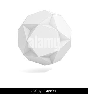 Geometrica astratta oggetto 3d più variazioni di poliedro in questo set Foto Stock