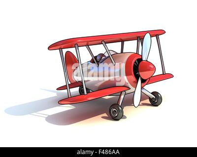 Cartoon come aereo 3d illustrazione isolati su sfondo bianco Foto Stock