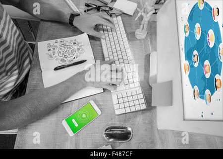 Immagine composita di brainstorming Foto Stock