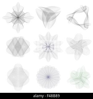 Arabescato elementi decorativi Foto Stock