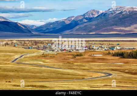 Altai village Kurai Foto Stock