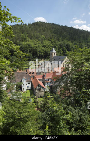 Guardare la Chiesa Ziegenrücker in Saaletal Foto Stock