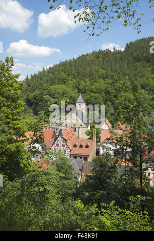 Guardare la Chiesa Ziegenrücker in Saaletal Foto Stock