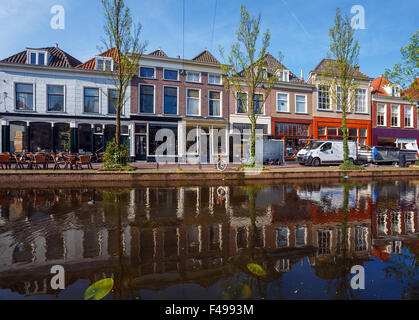 Vintage case sul sistema di canali, Delft Foto Stock