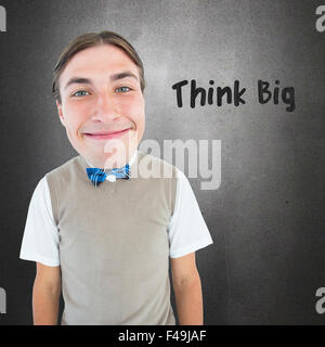 Immagine composita del nerd sorridente Foto Stock