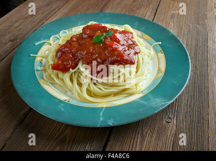 Pasta al pomodoro Foto Stock