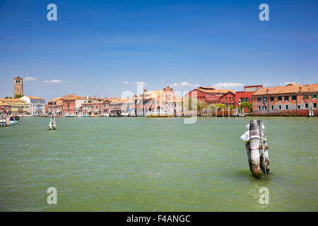 Vista sui canali di Murano, Italia Foto Stock