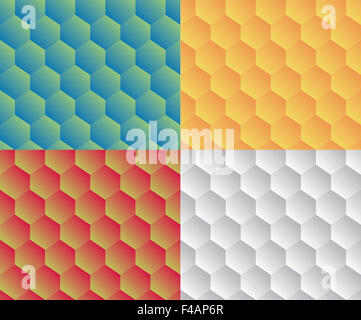Retrò esagono geometrica pattern senza giunture Foto Stock