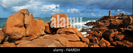 Faro uomini Ruz A la Pointe de Squewel Foto Stock