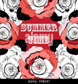 Estate sfondo floreale Illustrazione Vettoriale