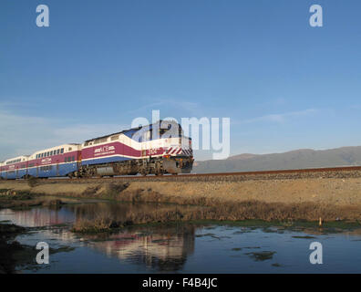 Altamont " commuter " Treno Express, San Jose, California Foto Stock