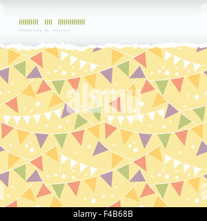 Decorazioni di partito Bunting orizzontale senza cuciture strappato sfondo Pattern Foto Stock