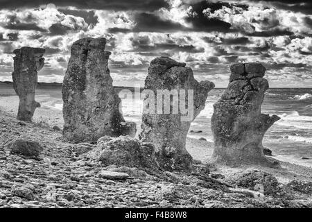 Rocce calcaree, Gotland, Svezia Foto Stock