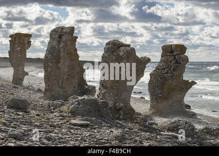 Rocce calcaree, Gotland, Svezia Foto Stock