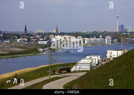 Lago di Phoenix, Dortmund, Germania. Foto Stock