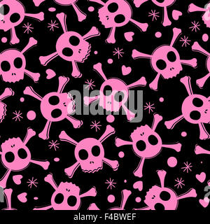 Pirate skull pattern Foto Stock